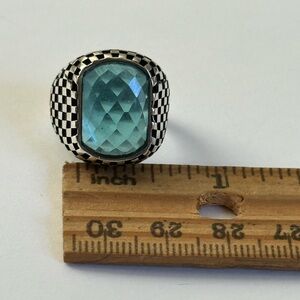 925 Silver blue ring